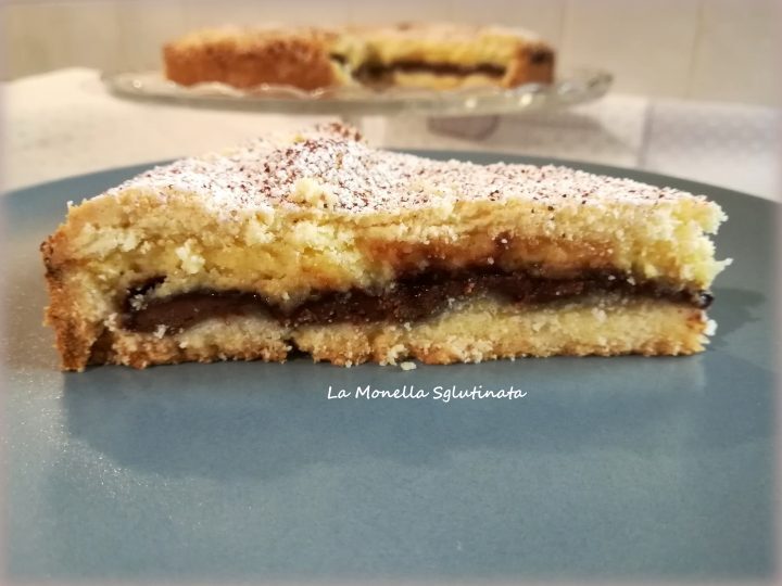 Crostata con nutella e crema di ricotta