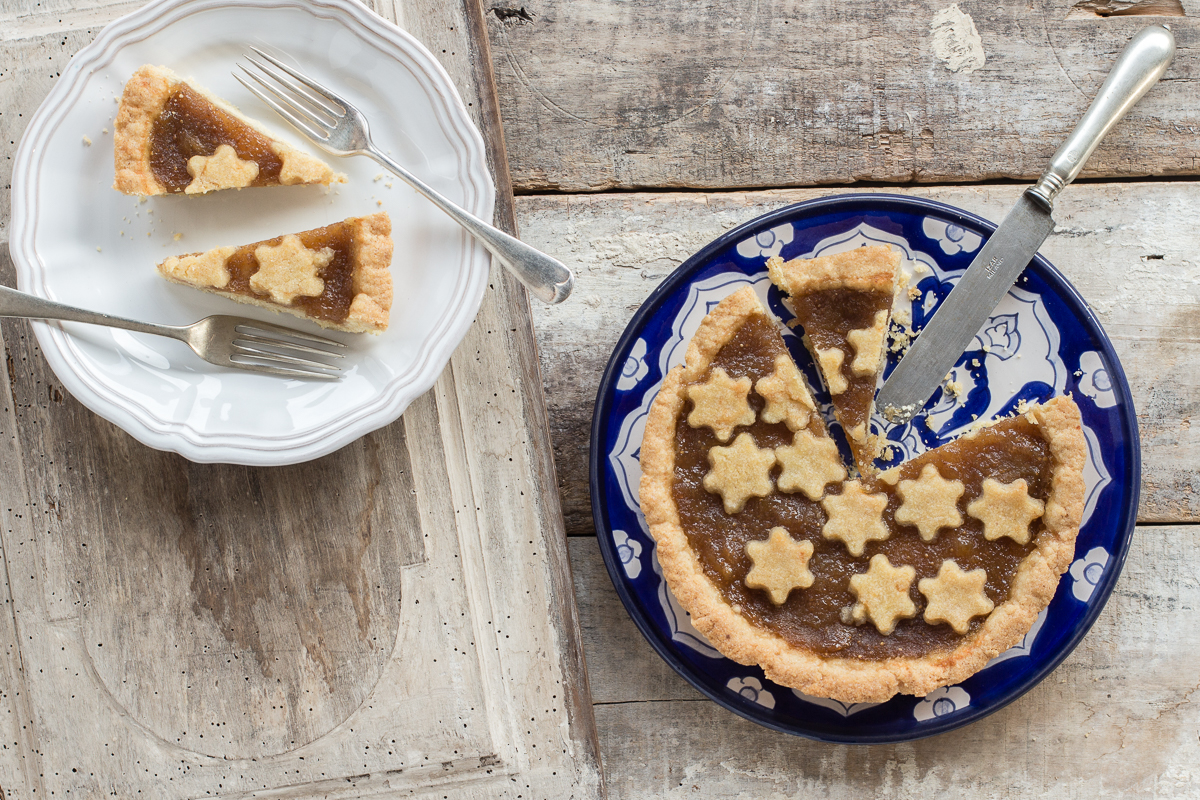 Crostata con olio di riso e semola di grano duro