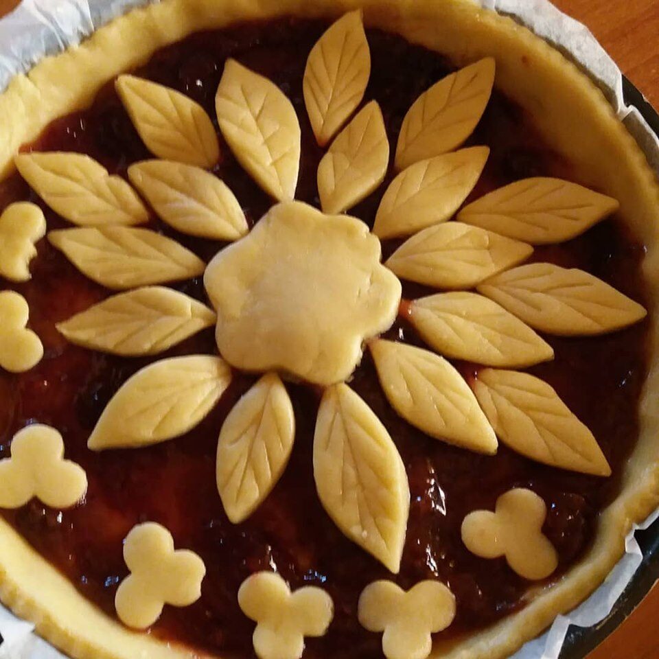 Crostata con pasta frolla al marsala