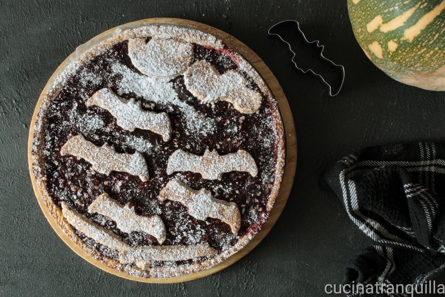 Crostata con pipistrelli