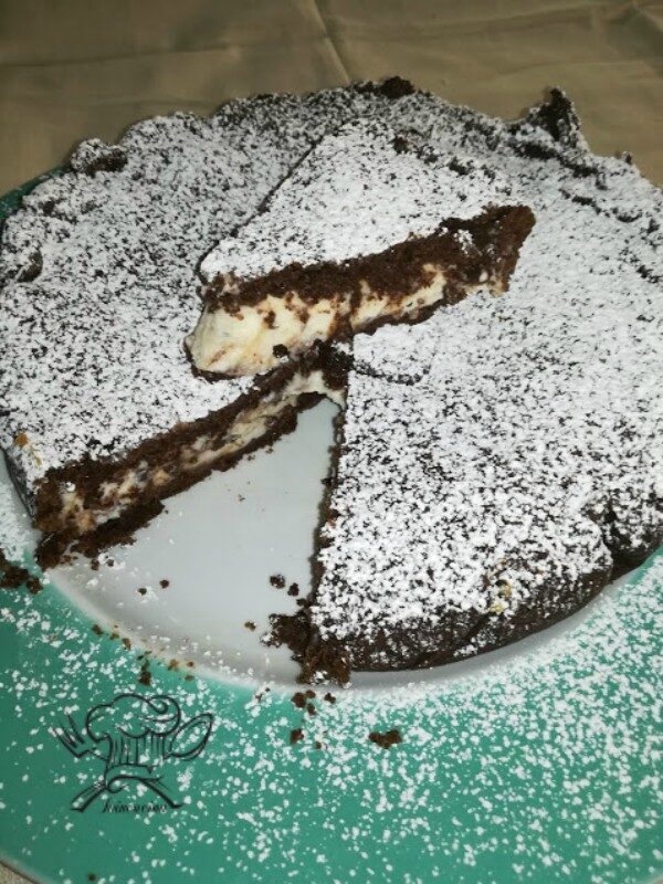 Crostata coperta cacao ricotta mascarpone