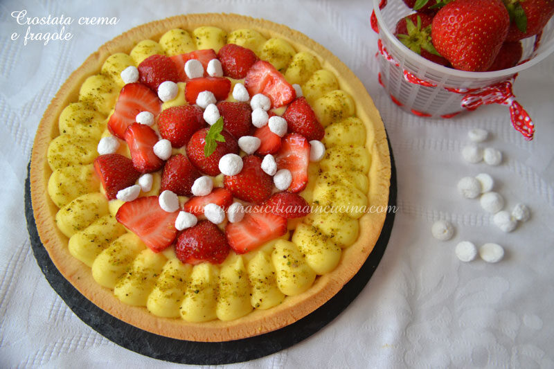 Crostata crema e fragole