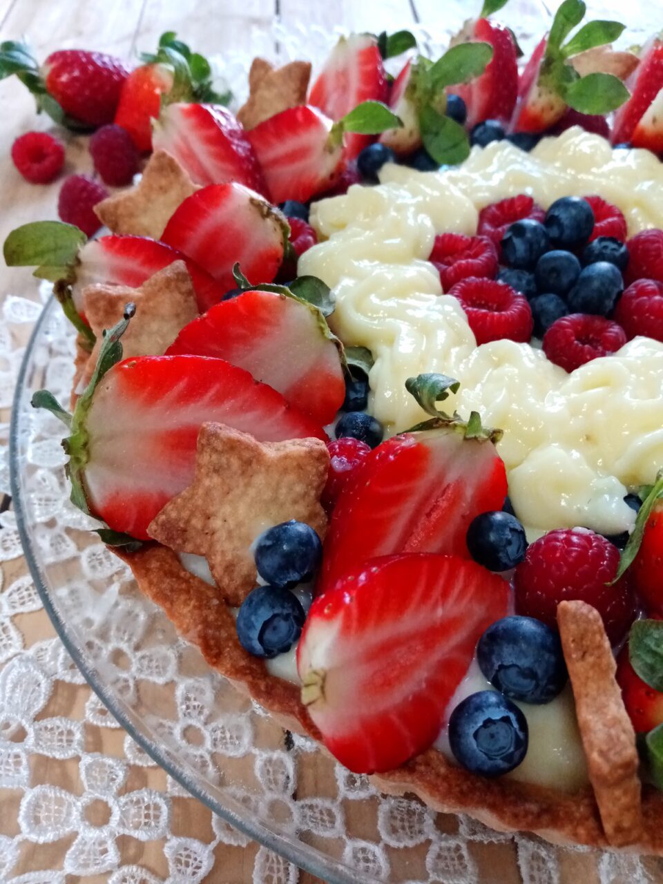 Crostata crema e frutta fresca