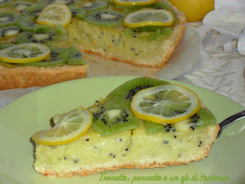 Crostata cremosa al kiwi e limoncello