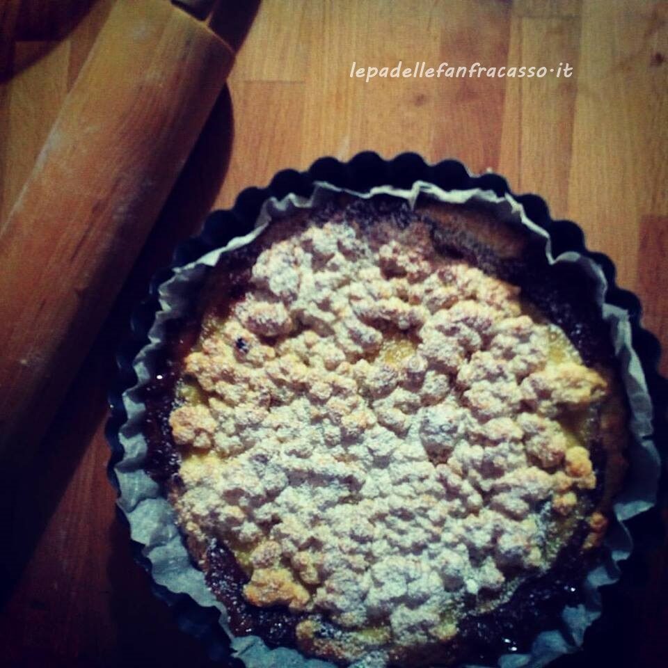 Crostata d’autunno con doppia crema al rum e marroni