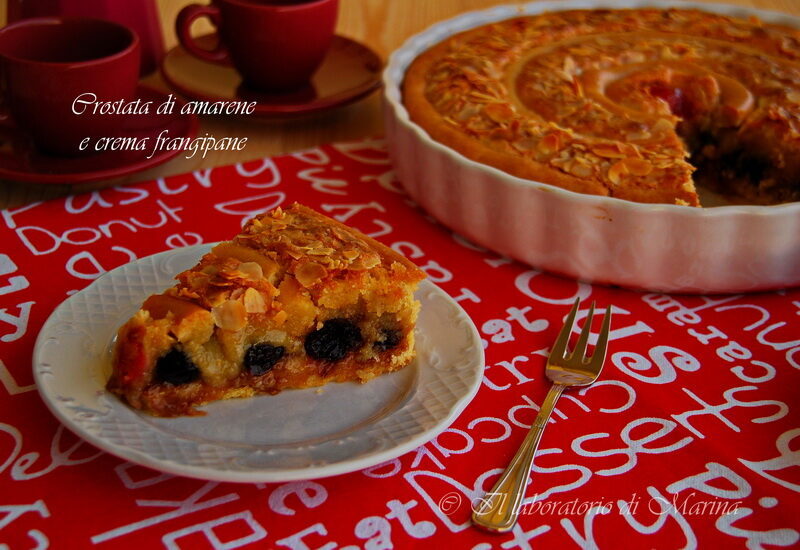 Crostata di amarene e crema frangipane