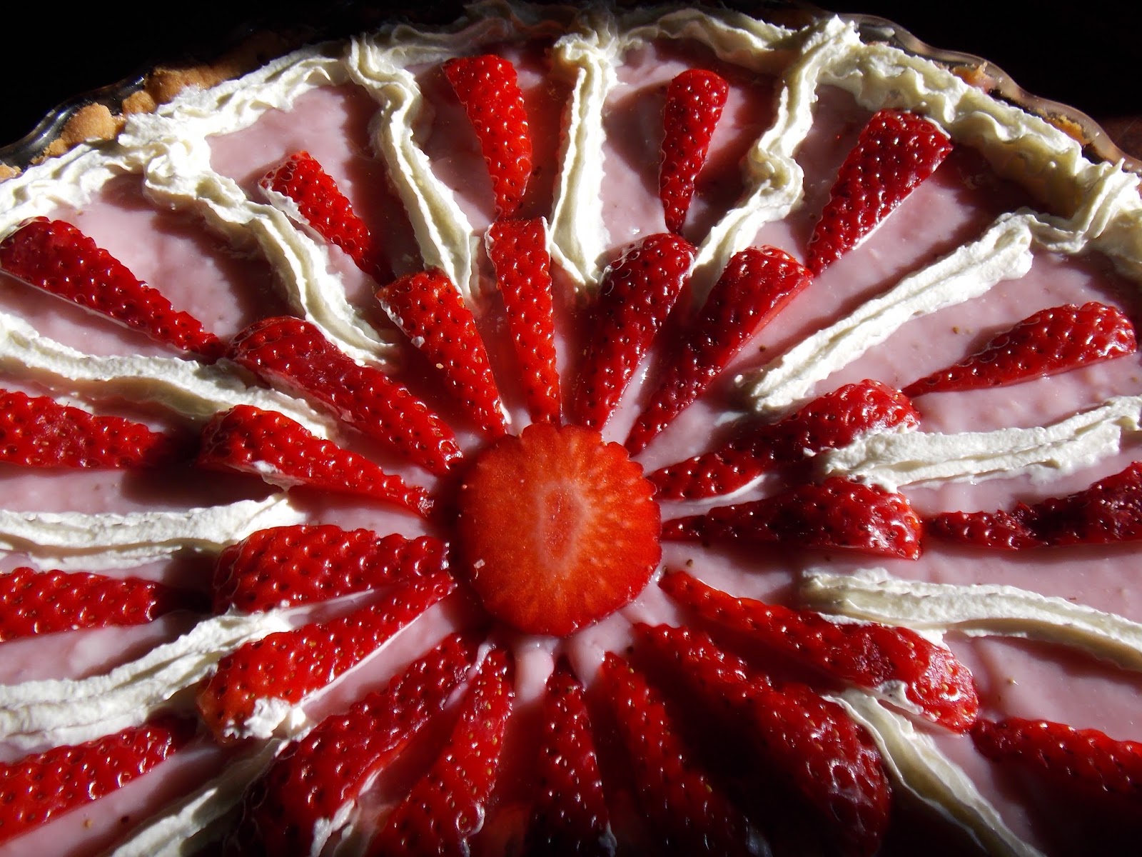 Crostata di crema alle fragole