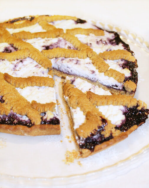 Crostata di farro (a basso ig) ricotta e marmellata