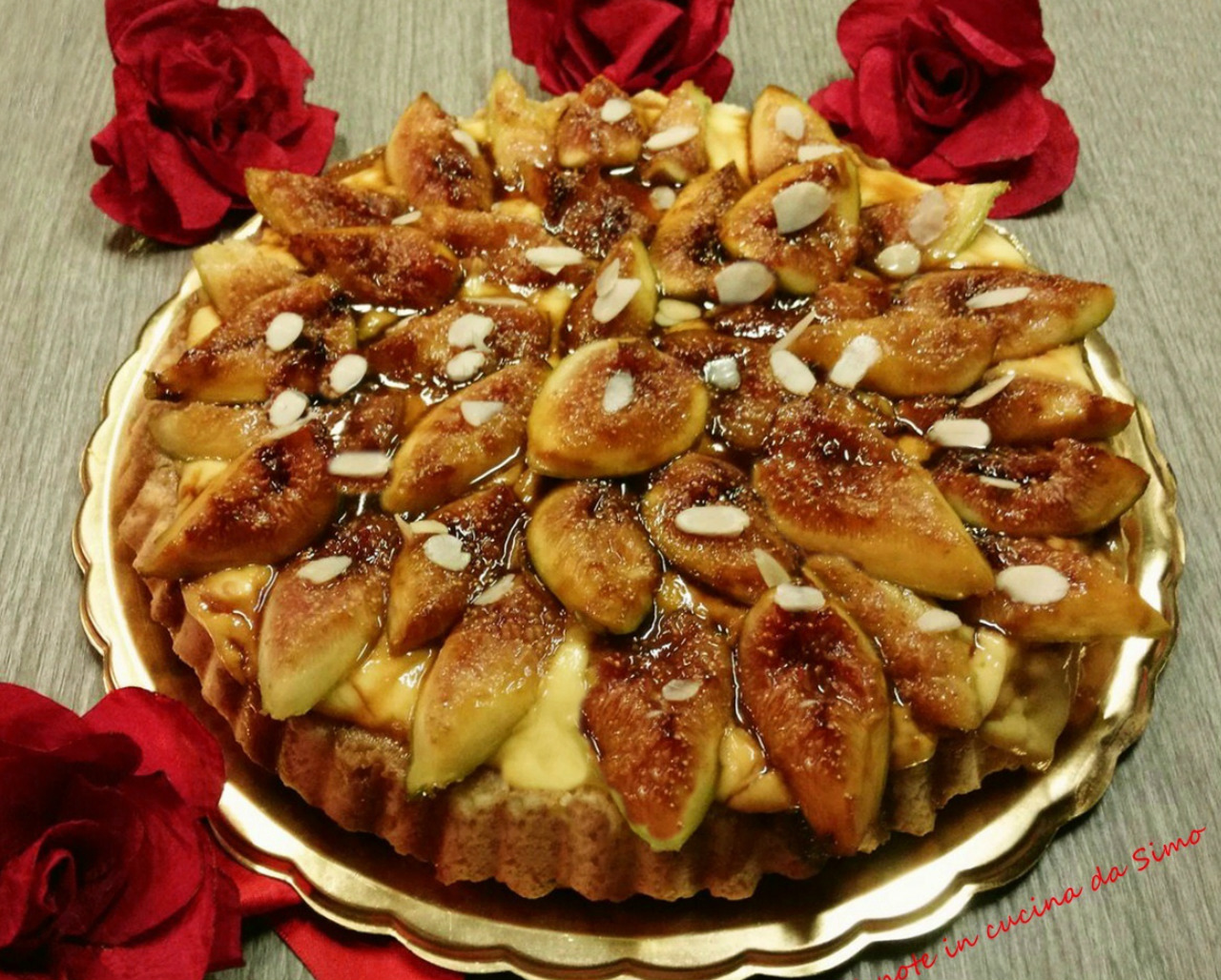 Crostata di fichi caramellati