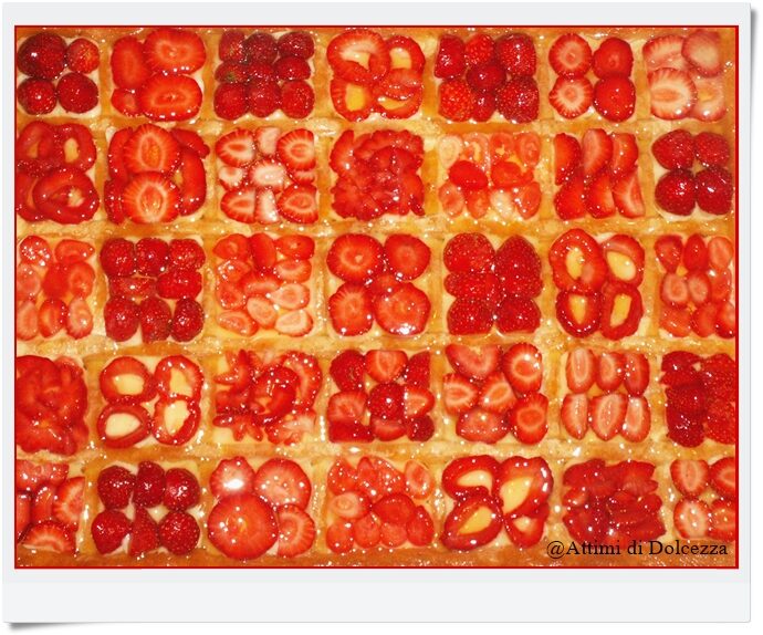 Crostata di fragole a mosaico