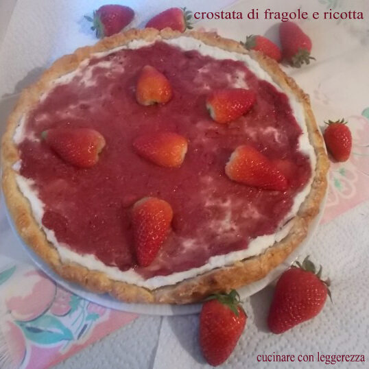 Crostata di fragole e ricotta