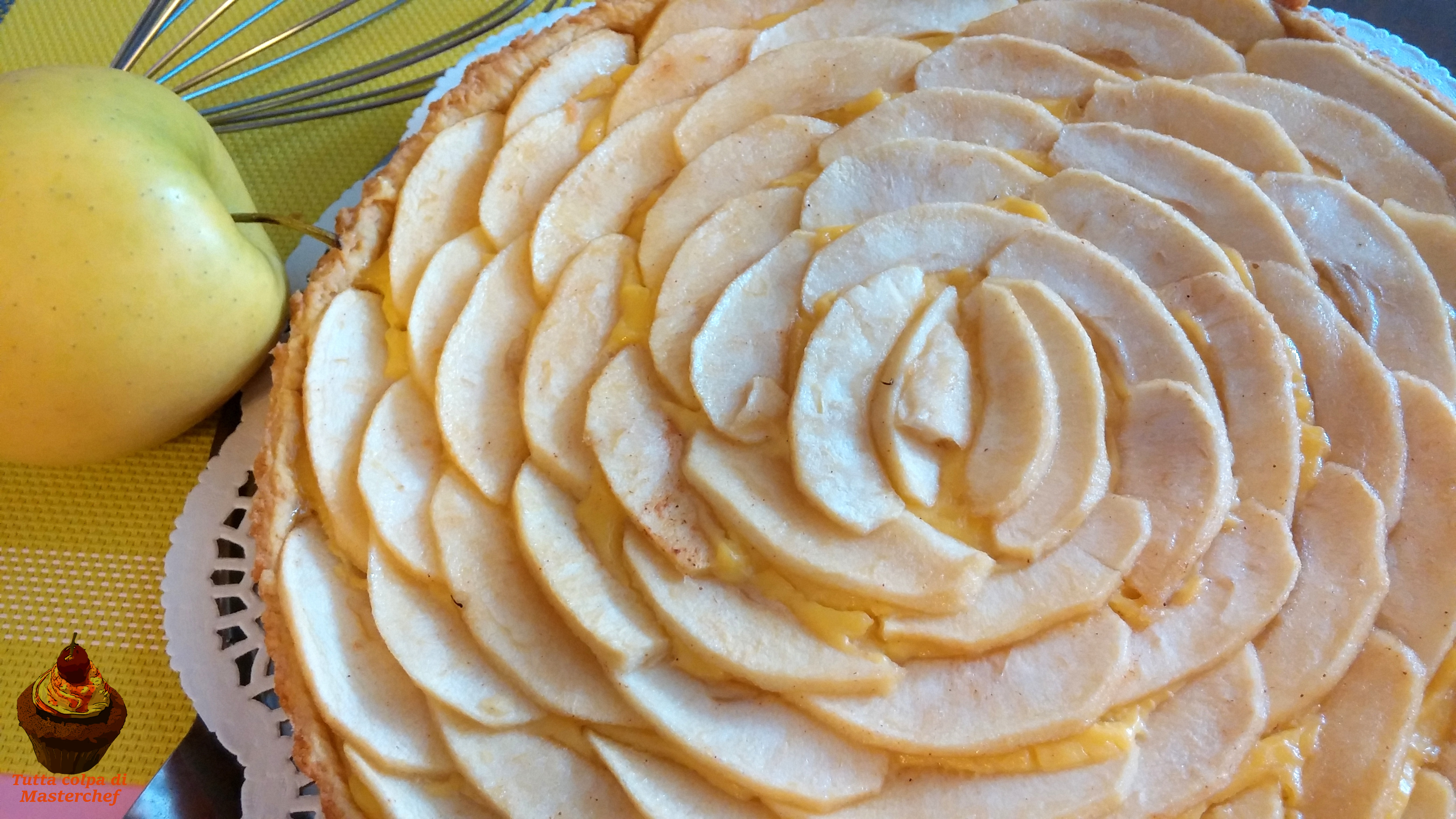 Crostata di mele e crema