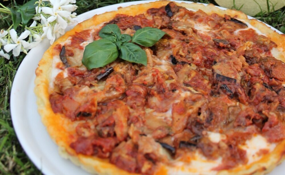 Crostata di patate con le melanzane