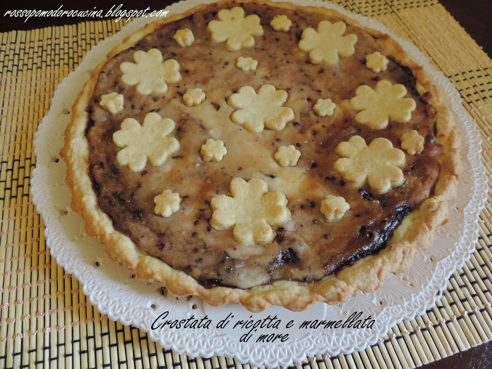 Crostata di ricotta e marmellata di more