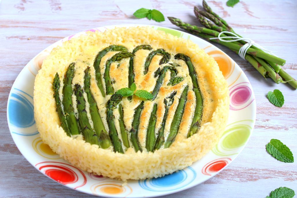 Crostata di riso con gli asparagi