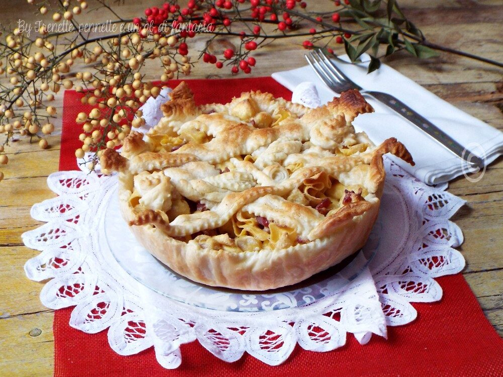 Crostata di tortellini in sfoglia