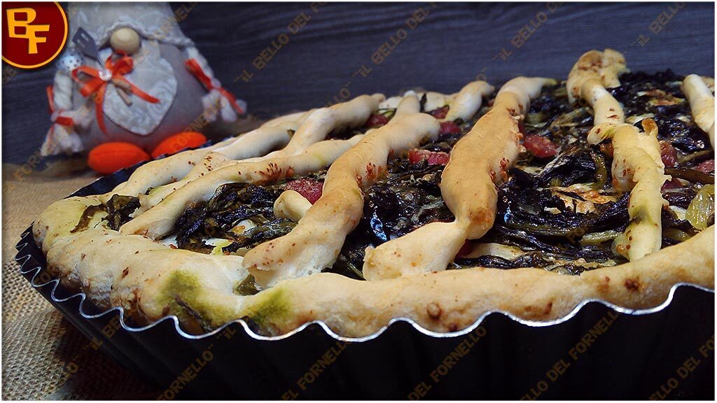 Crostata di verdura con impasto per pizza