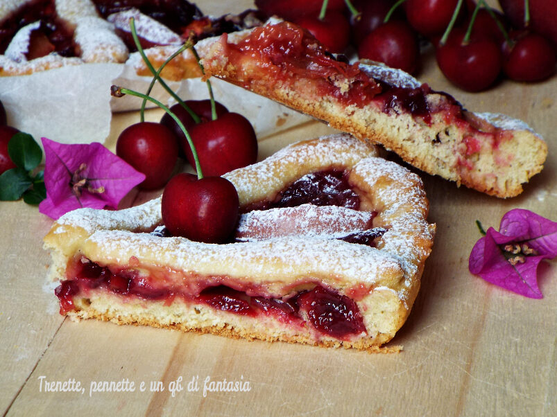 Crostata di yogurt con ciliegie