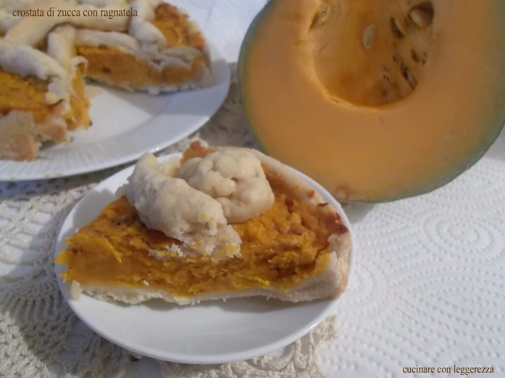 Crostata di zucca con ragnatela