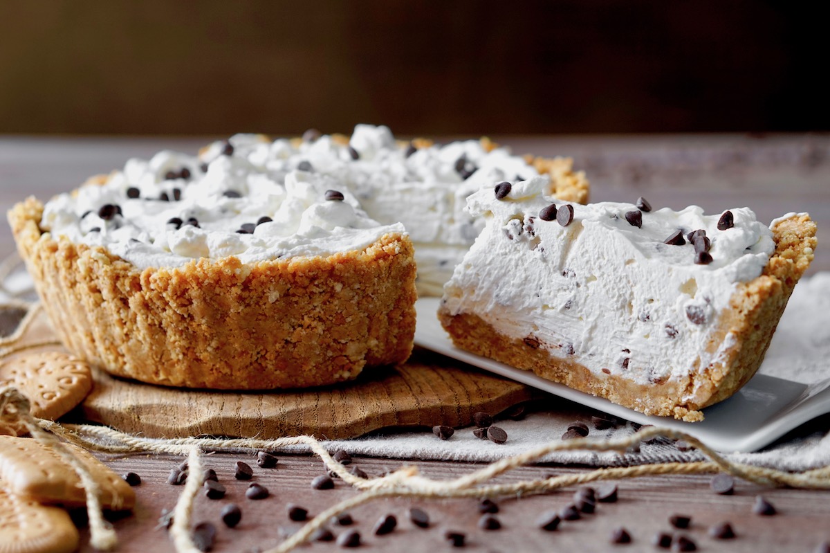 Crostata fredda al mascarpone e gocce di cioccolato
