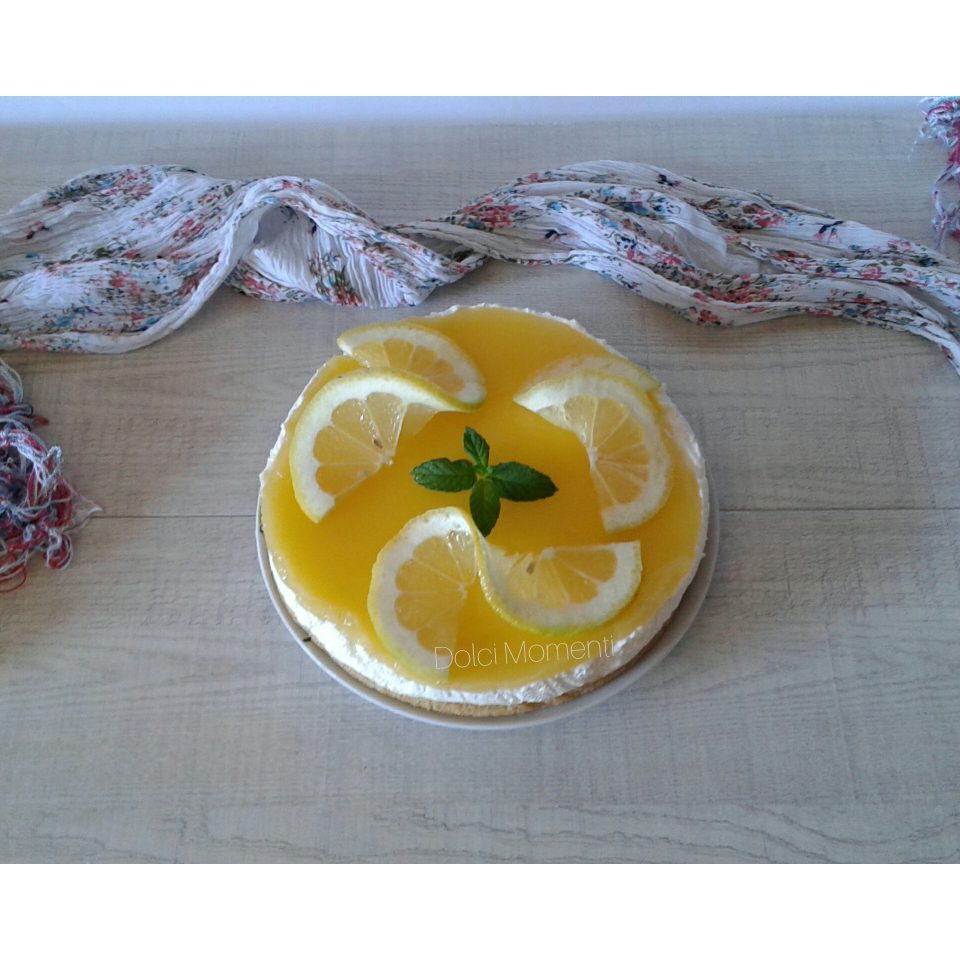 Crostata fredda allo yogurt e limone