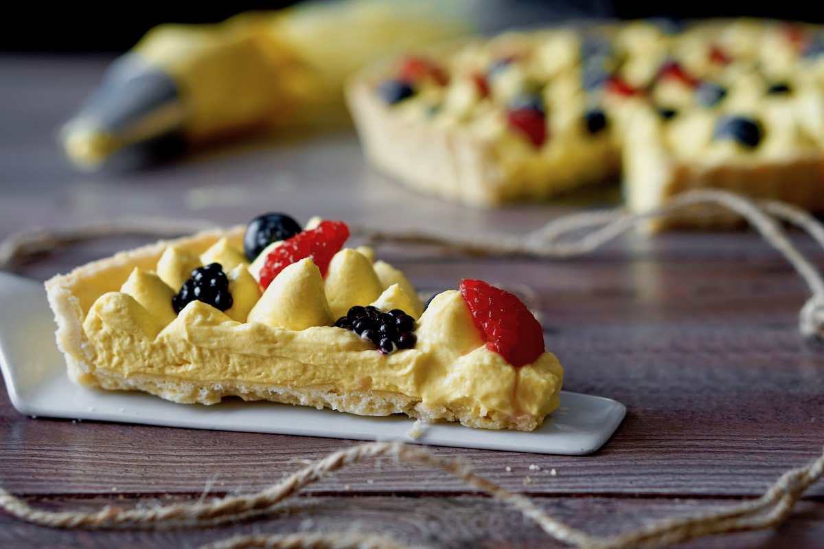 Crostata fredda allo zabaione