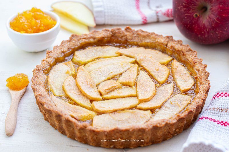 Crostata integrale mele marmellata arance amare