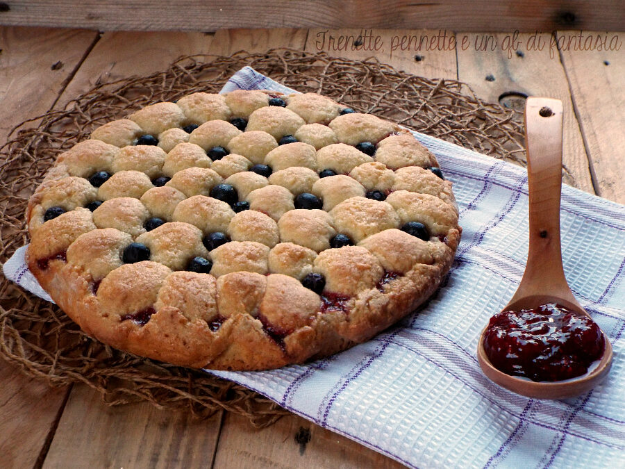 Crostata lamponi e mirtilli : frolla allo yogurt