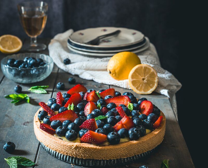 Crostata limone e frutti di bosco