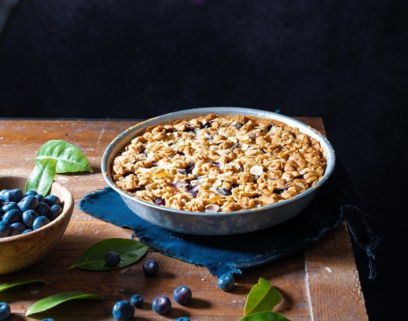 Crostata mirtilli e crema ricotta