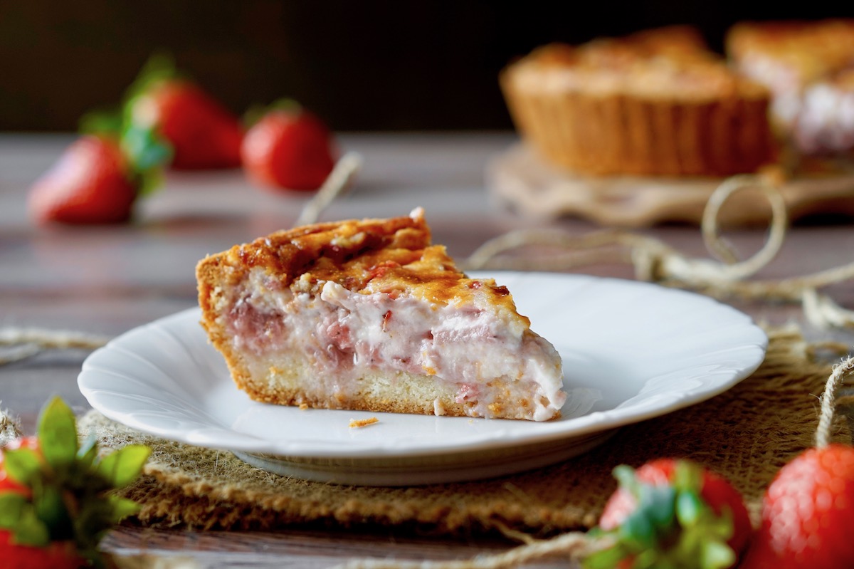 Crostata morbida alle fragole e mascarpone