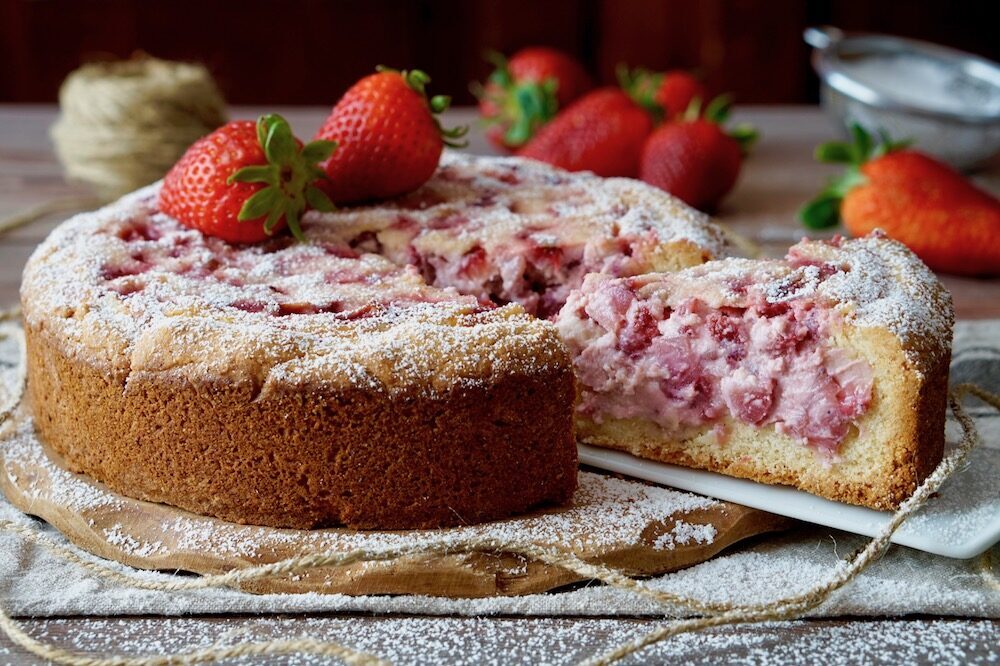 Crostata morbida alle fragole e ricotta