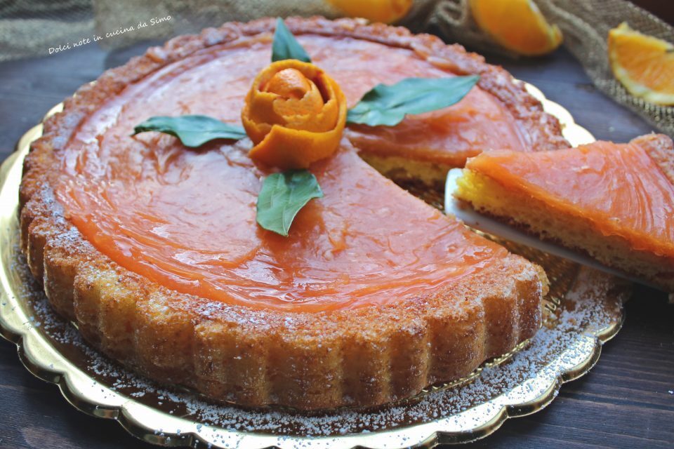 Crostata morbida allo yogurt e crema all’arancia