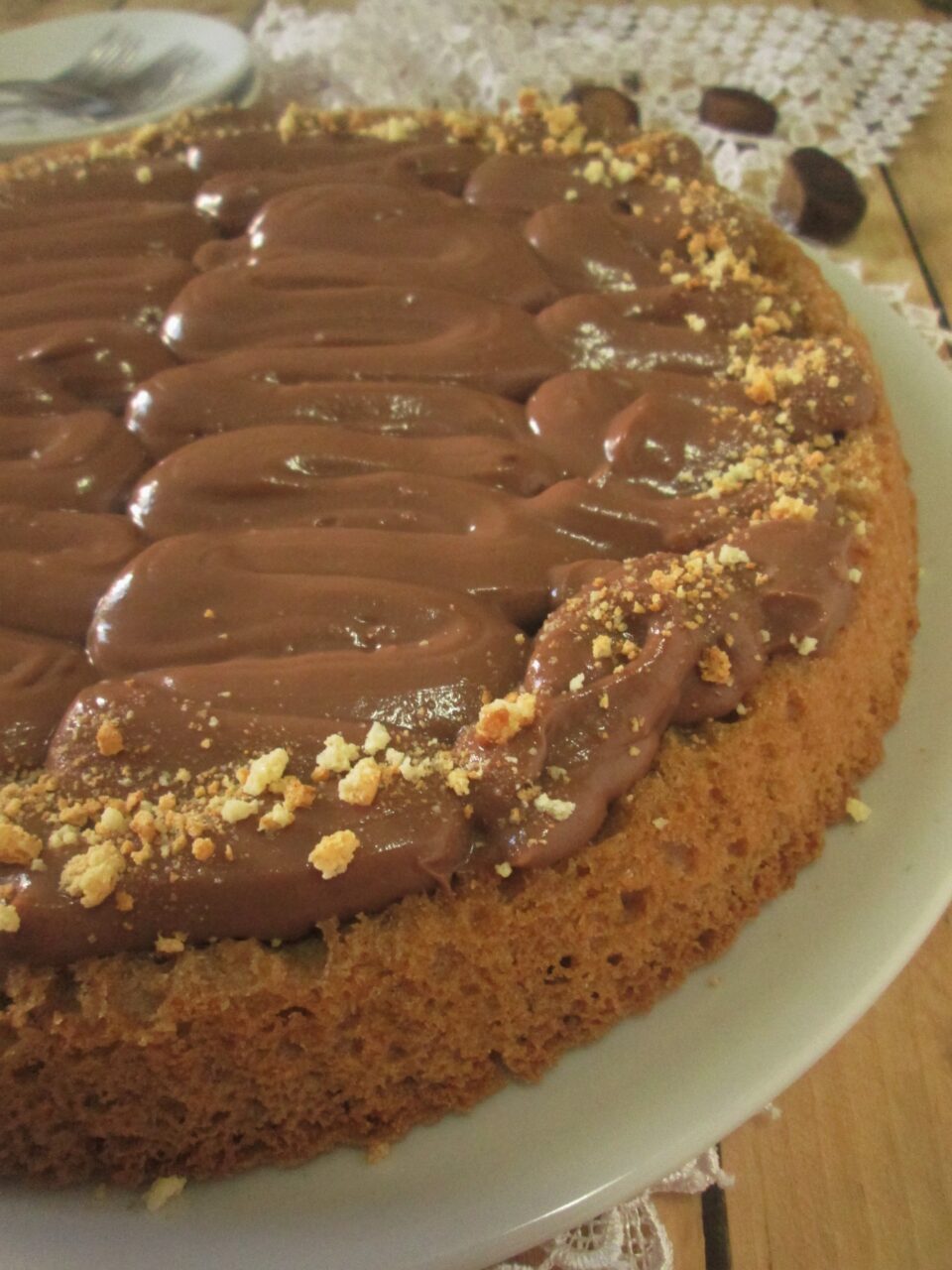 Crostata morbida castagne e cioccolato