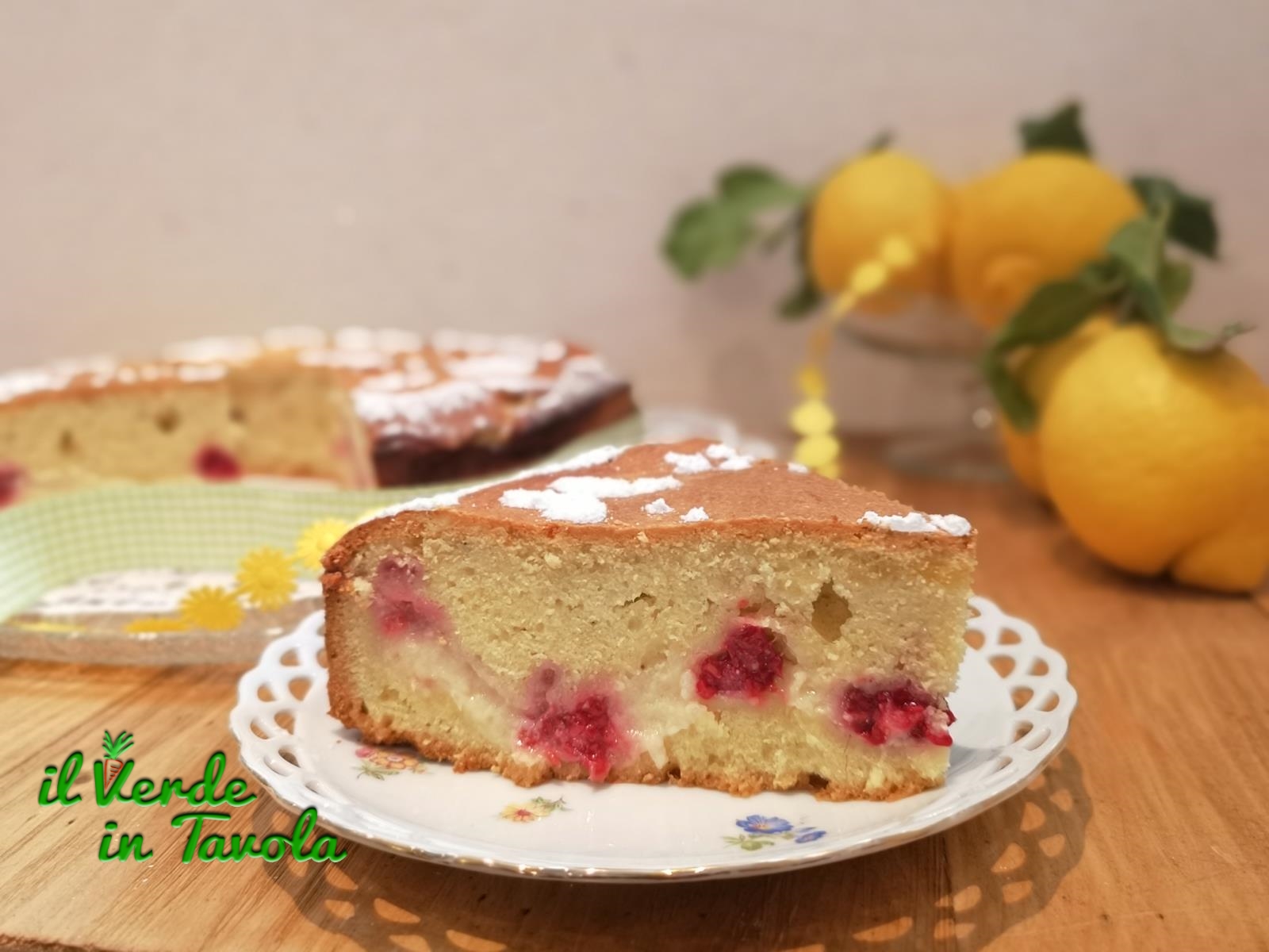 Crostata morbida con crema di limone e lamponi la ricetta