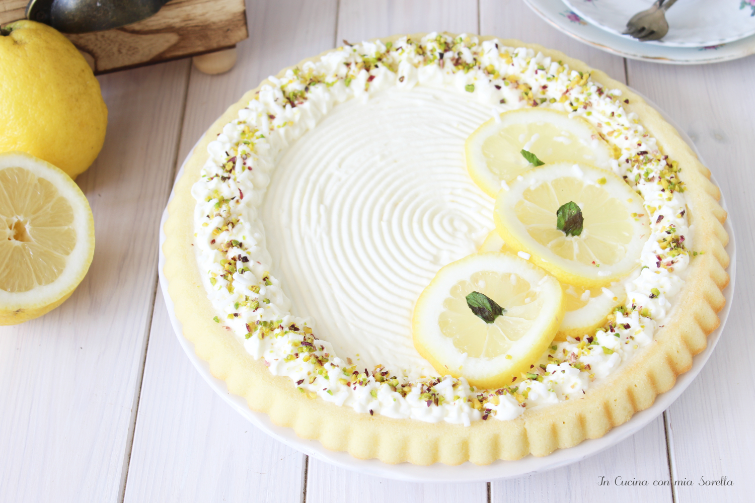 Crostata morbida con mousse al limone