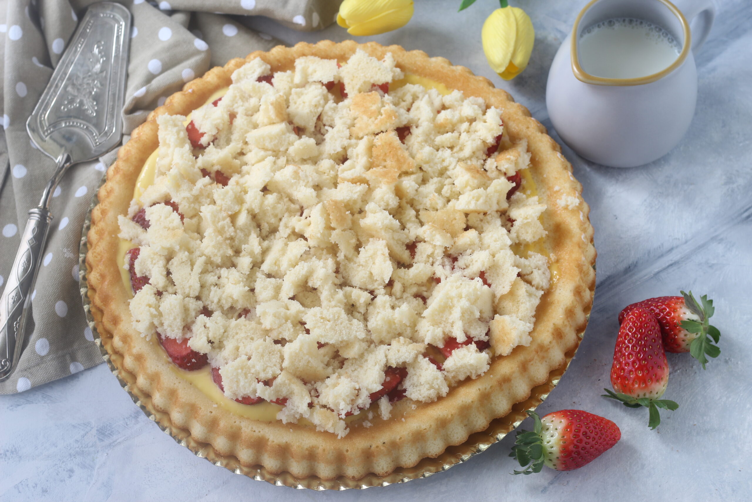 Crostata morbida mimosa