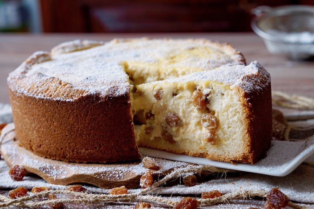 Crostata morbida ricotta e uvetta