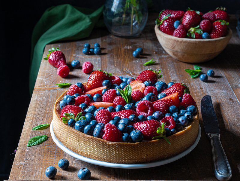 Crostata panna cotta frutti di bosco