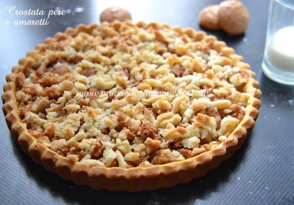 Crostata pere e amaretti