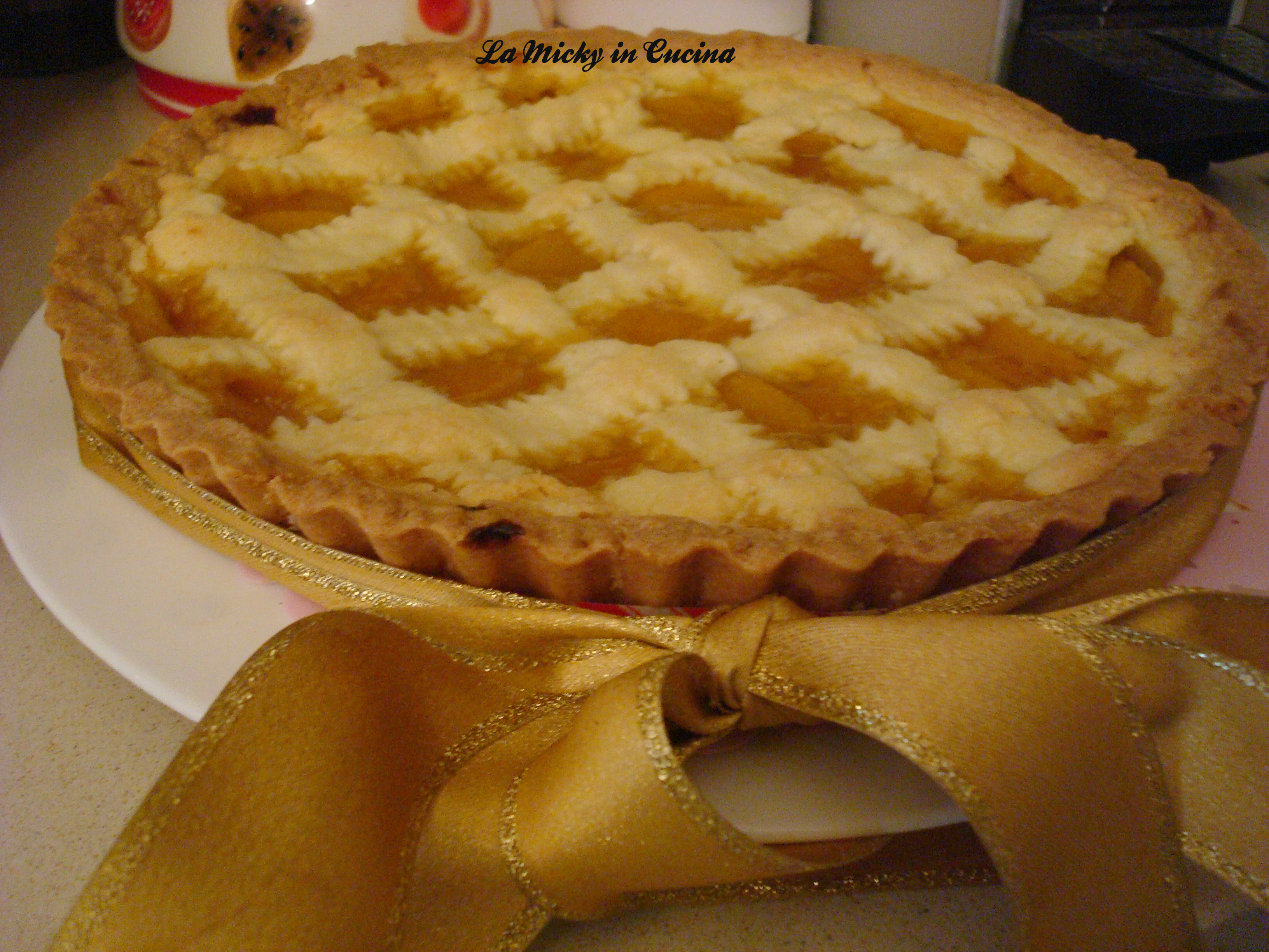 Crostata pesche e amaretti