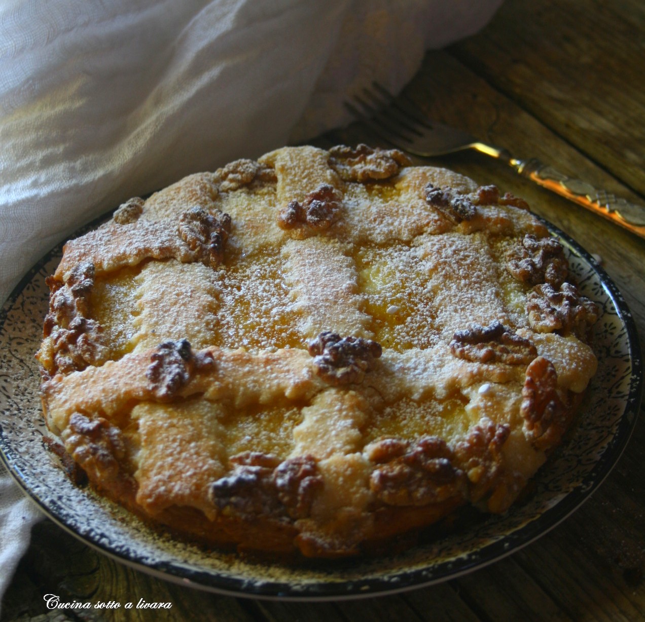 Crostata ricotta e confettura di fichi