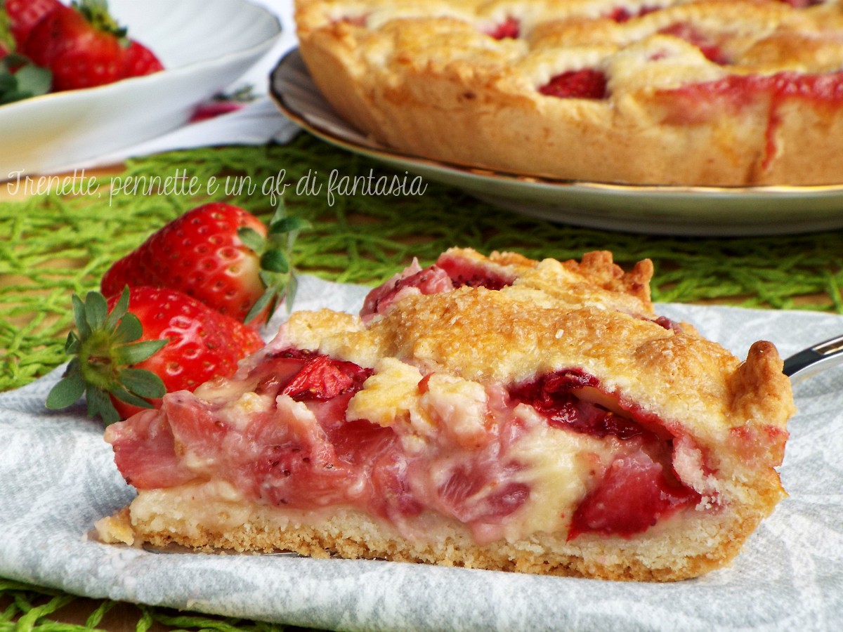 Crostata rustica crema di cocco e fragole