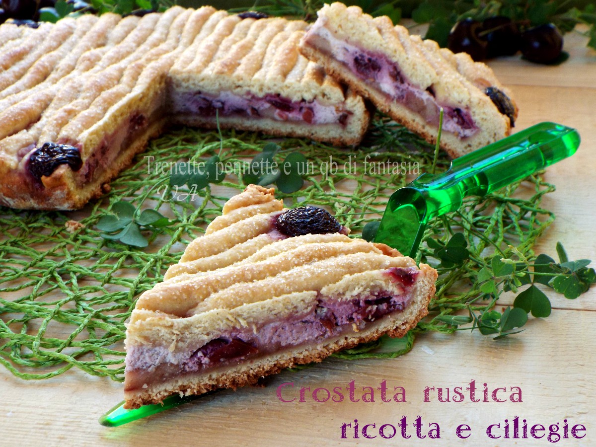 Crostata rustica ricotta e ciliegie