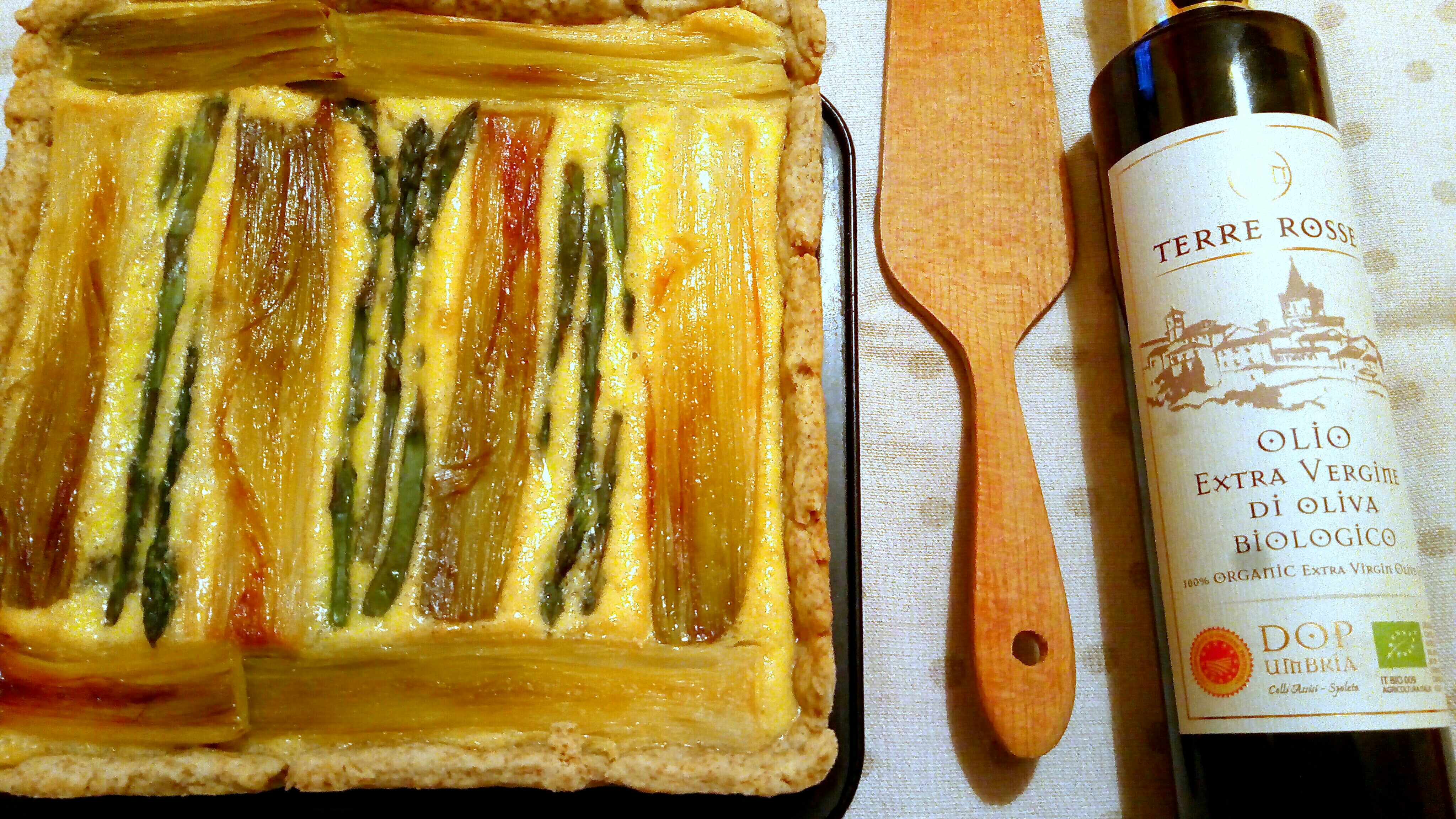 Crostata salata porri e asparagi