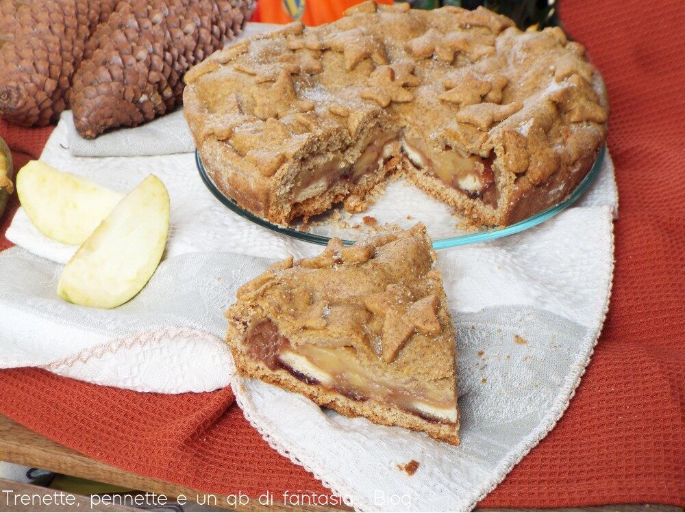 Crostata senza burro con farina di segale e mele