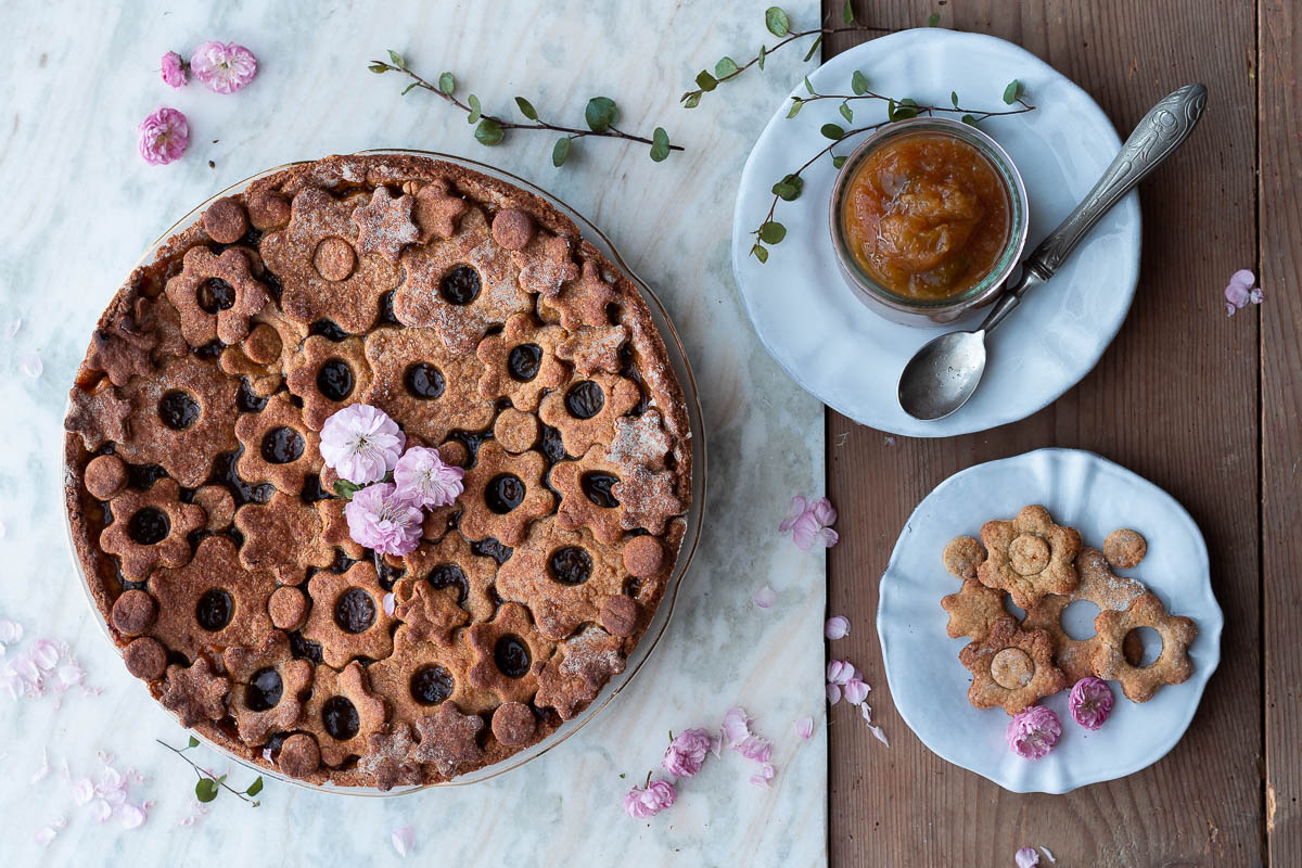 Crostata senza burro con farina di segale