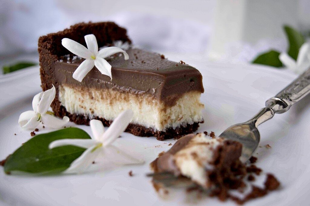 Crostata senza cottura al cocco e cioccolato