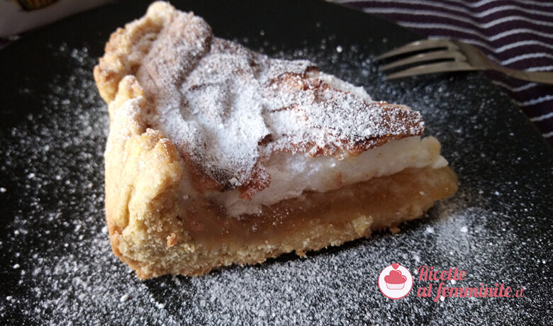 Crostata slava con marmellata di arance e meringa