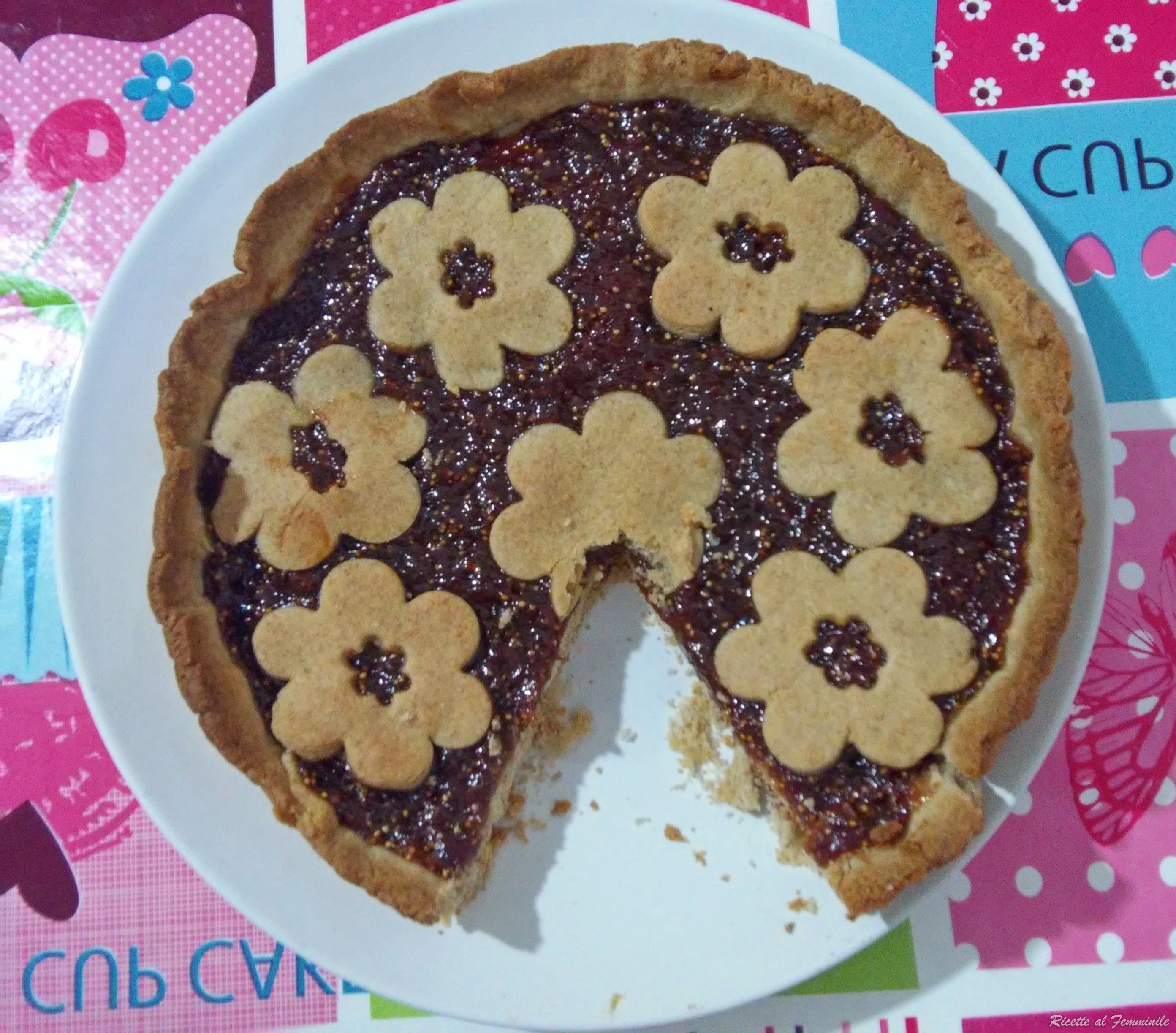 Crostata vegana di farro con marmellata ai fichi